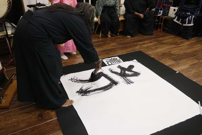 Learning Shodo with a kimono and Trying Samurai Calligraphy - Price and value: what $42 covers in Osaka calligraphy culture