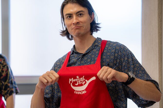 Osaka Home Feast Cooking and Sake Experience - Into the studio: aprons on and izakaya-style pacing
