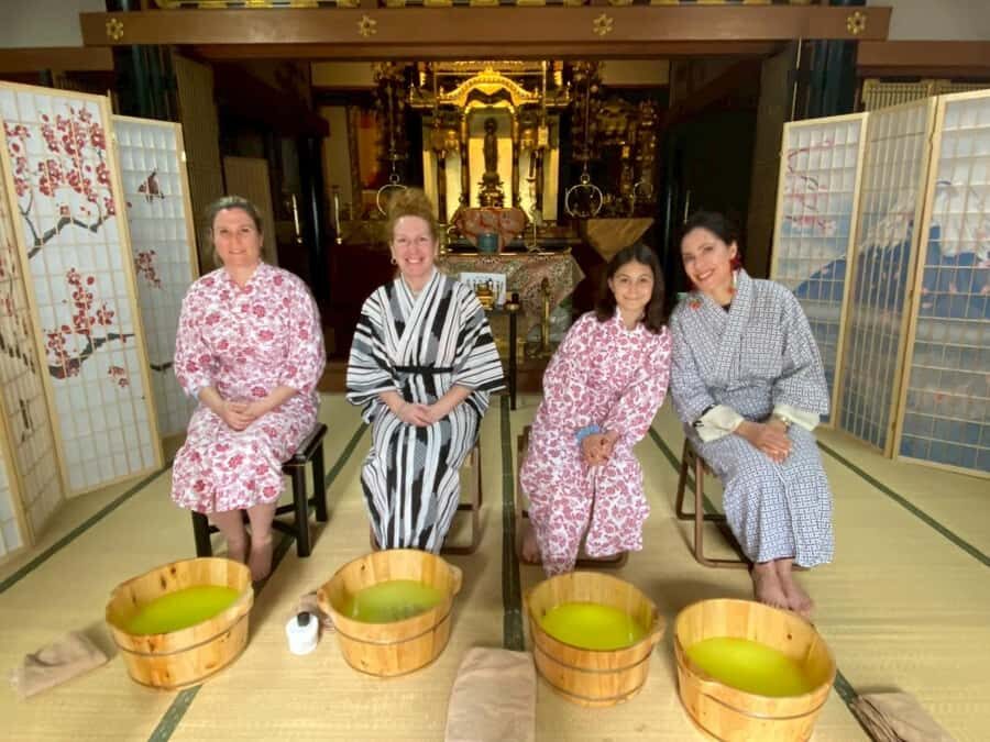 Osaka Temple Cool Foot Bath & Matcha Experience〈45min〉 - Cooling Foot Bath With Scrub Massage: Tired Feet, Real Relief