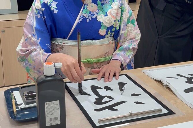 Tea and Calligraphy Session at a Table in Osaka - Tea ceremony at the table: matcha, sweets, and a guided pace